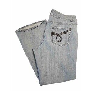 Torrid Jeans Flare Wide Leg Jeans Faded Wash Denim Plus Size 20 Stretch
